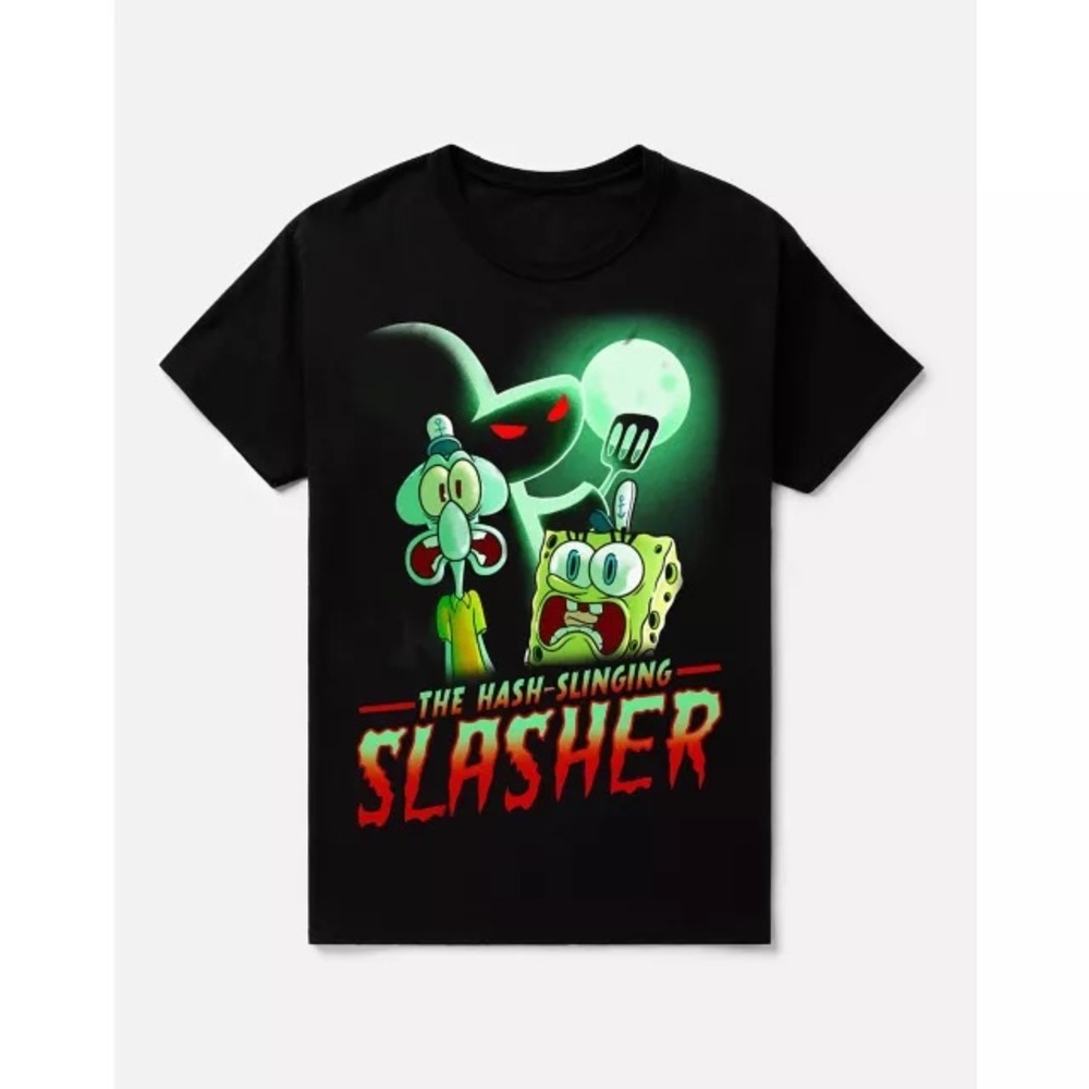 L Black SpongeBob Slasher Tee